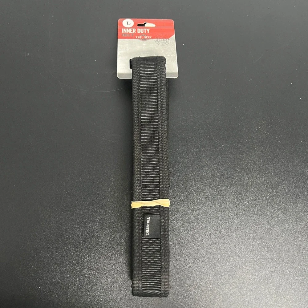 Tru-Spec Mens Black Nylon Inner Duty Belt Hook and Loop Tactical Size L